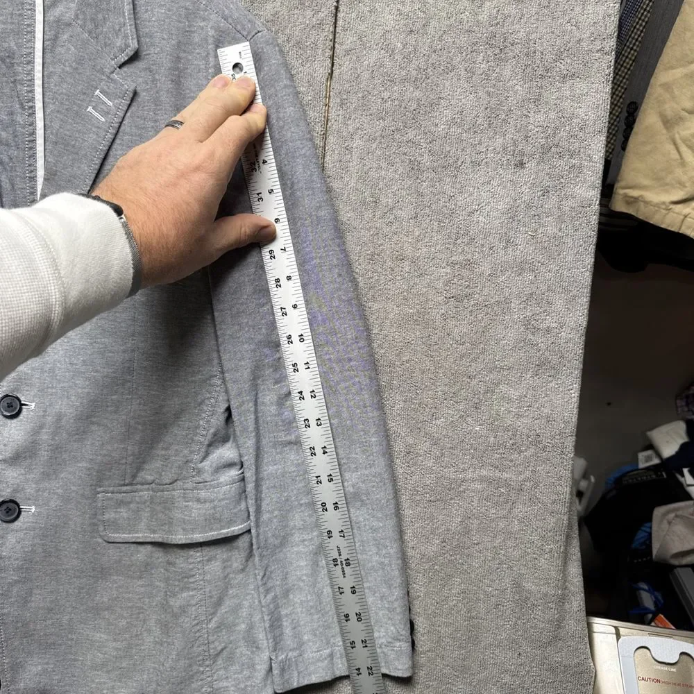 Kinloch Anderson Tweed Jacket 36R‎ Blazer Gray 2 Button Refined Luxury Designer